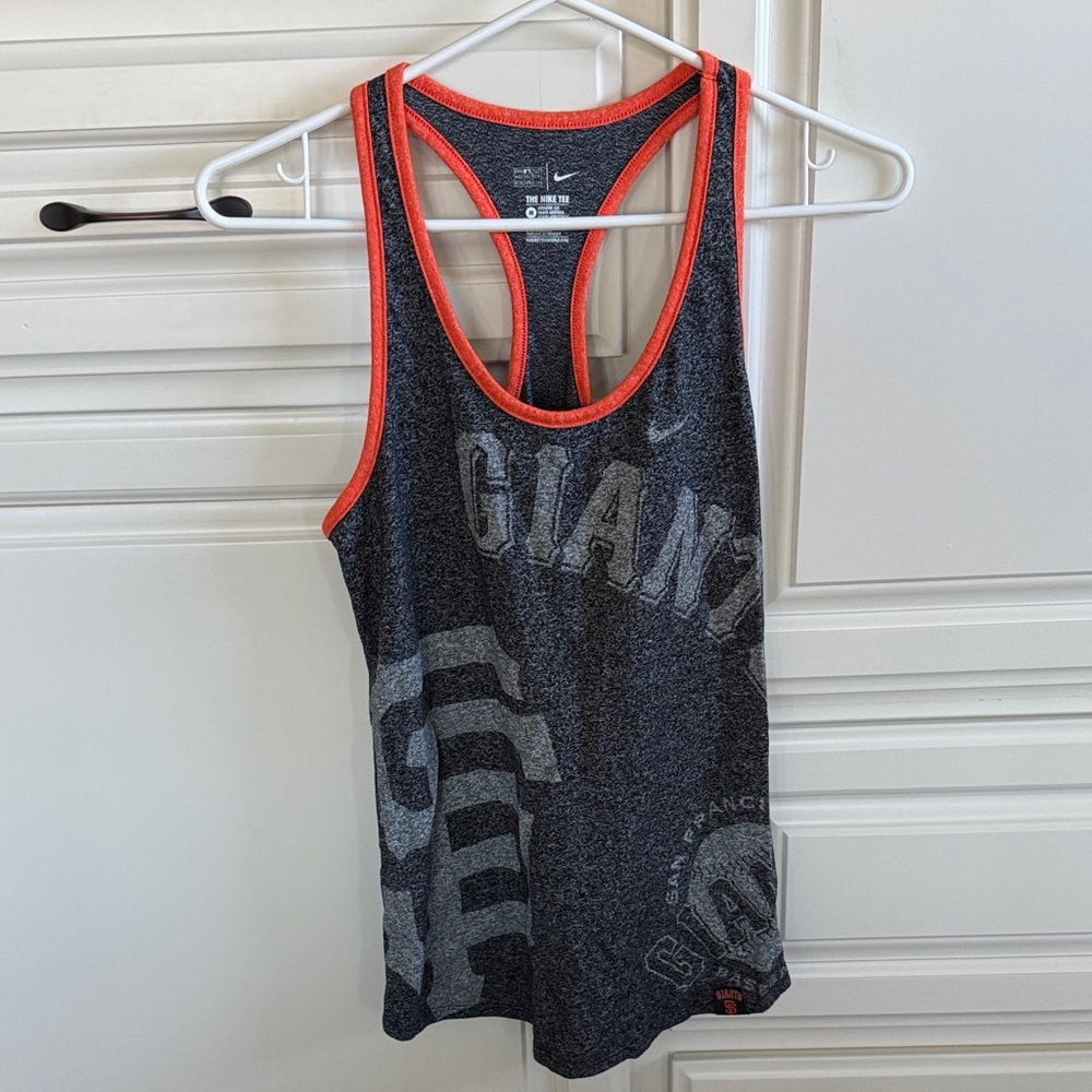 Nike San Francisco Giants Grey and Orange Graphic Tank Top